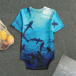Shark Underwear Print Men's Bodysuit