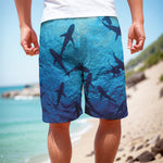 Shark Underwear Print Men's Cargo Shorts