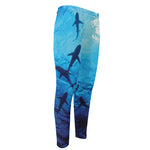 Shark Underwear Print Men's Compression Pants