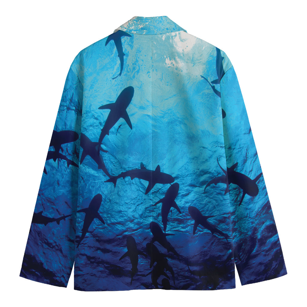 Shark Underwear Print Men's Cotton Blazer