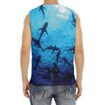 Shark Underwear Print Men's Fitness Tank Top