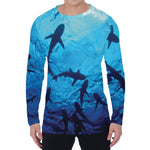 Shark Underwear Print Men's Long Sleeve T-Shirt