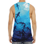 Shark Underwear Print Men's Muscle Tank Top