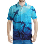 Shark Underwear Print Men's Polo Shirt