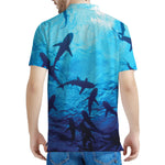 Shark Underwear Print Men's Polo Shirt