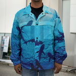 Shark Underwear Print Men's Shirt Jacket