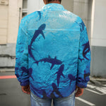 Shark Underwear Print Men's Shirt Jacket