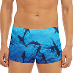 Shark Underwear Print Men's Short Boxer Briefs