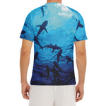 Shark Underwear Print Men's Short Sleeve Rash Guard