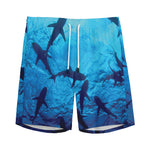 Shark Underwear Print Men's Sports Shorts