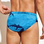 Shark Underwear Print Men's Swim Briefs