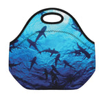 Shark Underwear Print Neoprene Lunch Bag