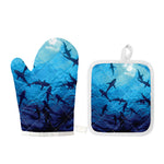 Shark Underwear Print Oven Mitt And Pot Holder Set