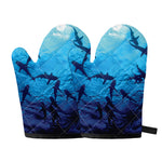 Shark Underwear Print Oven Mitts