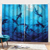 Shark Underwear Print Pencil Pleat Curtains