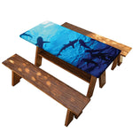 Shark Underwear Print Picnic Table Cover