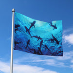 Shark Underwear Print Polyester Flag