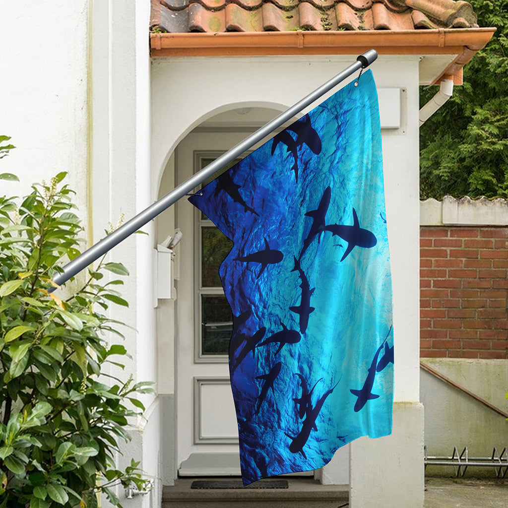 Shark Underwear Print Polyester Flag