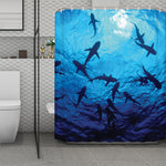 Shark Underwear Print Polyester Shower Curtain