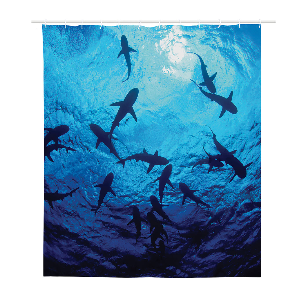 Shark Underwear Print Polyester Shower Curtain