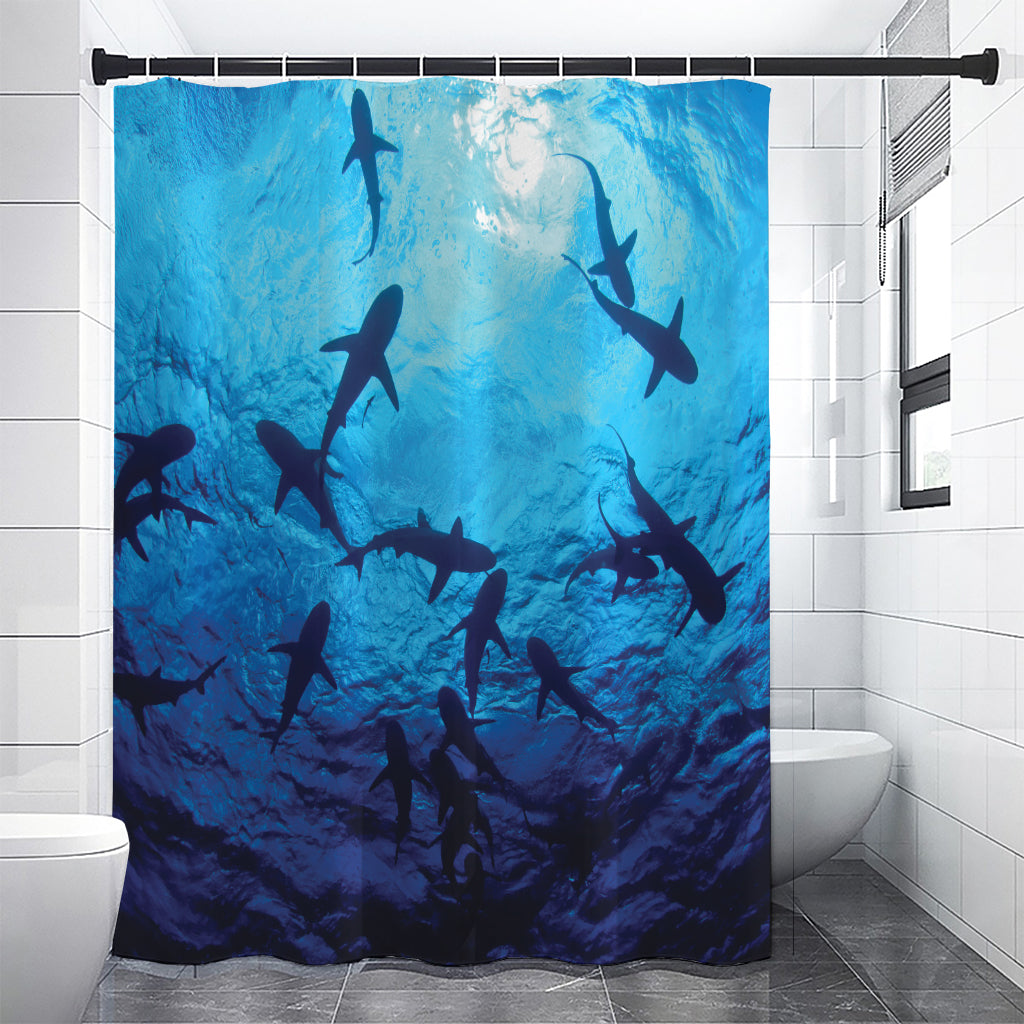 Shark Underwear Print Premium Shower Curtain