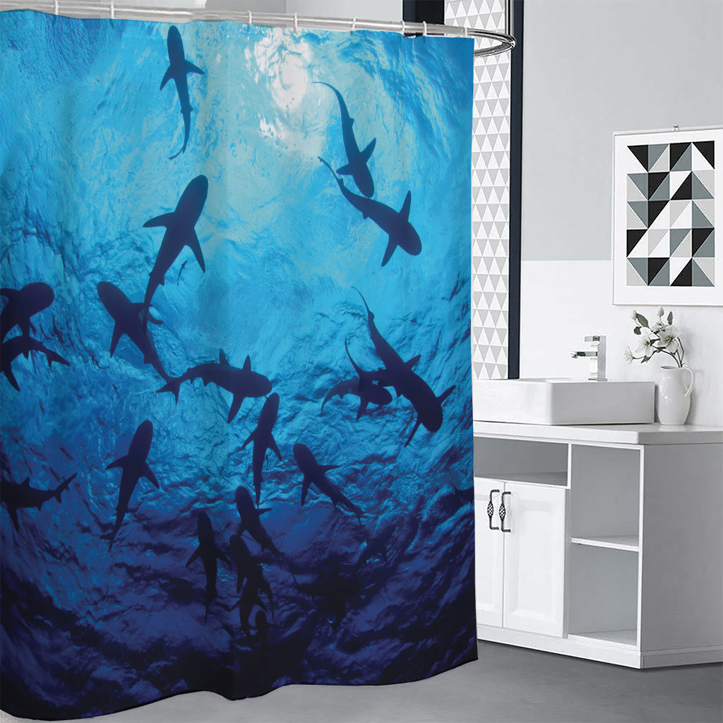 Shark Underwear Print Premium Shower Curtain