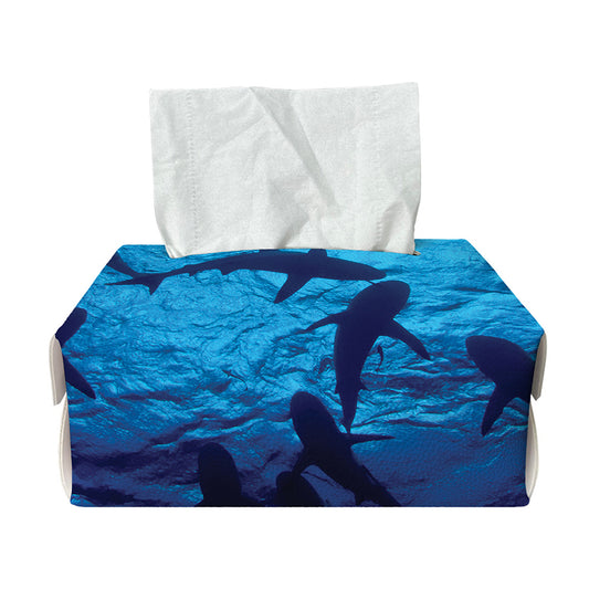 Shark Underwear Print Rectangle Tissue Box Cover