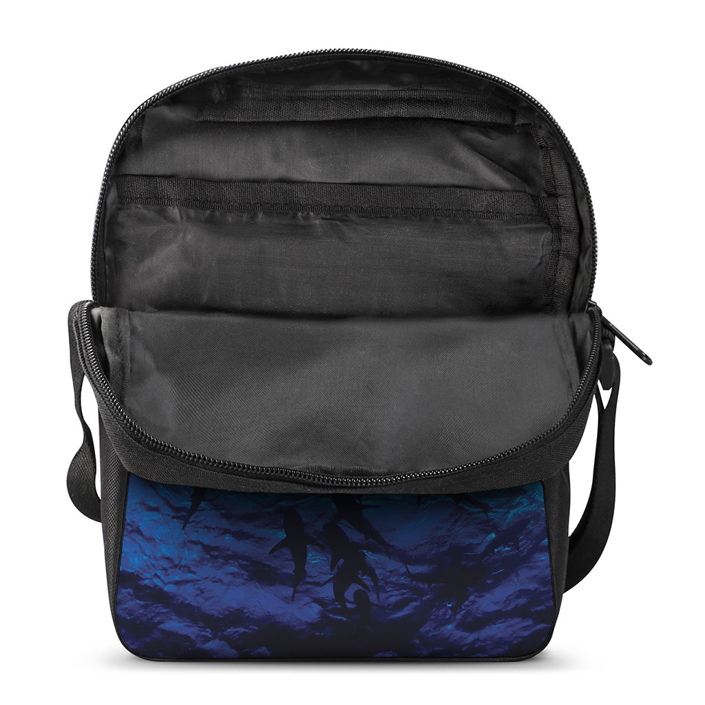 Shark Underwear Print Rectangular Crossbody Bag