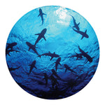 Shark Underwear Print Round Blanket