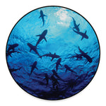 Shark Underwear Print Round Floor Mat