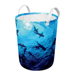Shark Underwear Print Round Laundry Basket