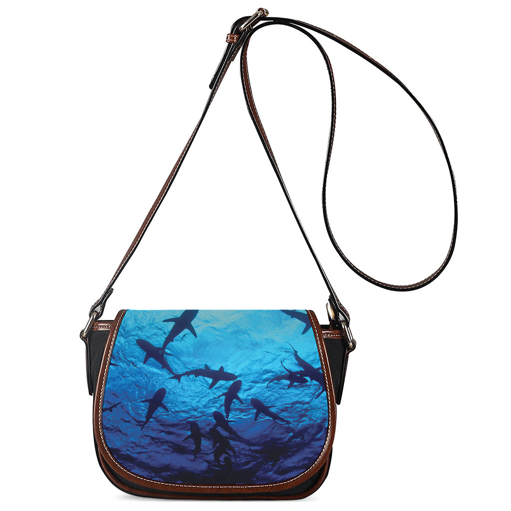 Shark Underwear Print Saddle Bag