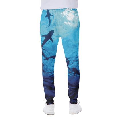 Shark Underwear Print Scuba Joggers