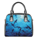 Shark Underwear Print Shoulder Handbag