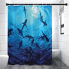 Shark Underwear Print Shower Curtain