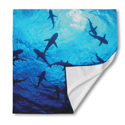 Shark Underwear Print Silk Bandana