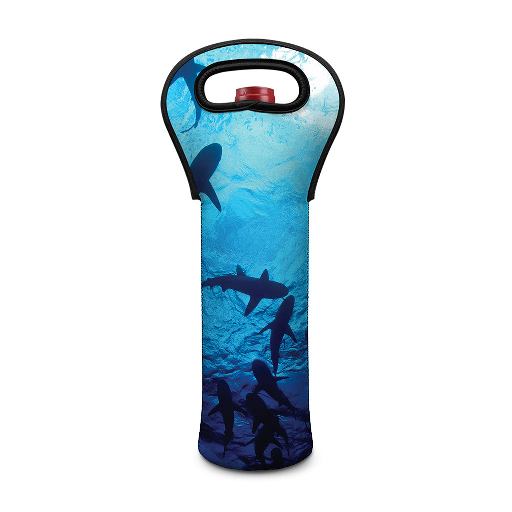 Shark Underwear Print Single Neoprene Wine Tote