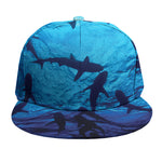 Shark Underwear Print Snapback Cap