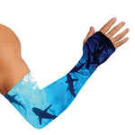 Shark Underwear Print Sun Protection Arm Sleeves