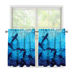 Shark Underwear Print Tier Curtains