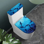 Shark Underwear Print Toilet Lid And Tank Cover Set