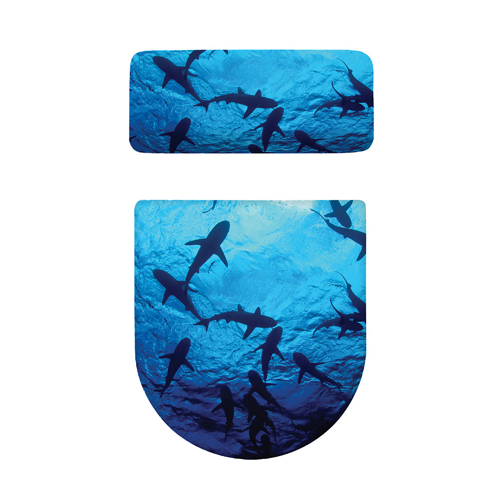 Shark Underwear Print Toilet Lid And Tank Cover Set