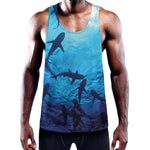Shark Underwear Print Training Tank Top