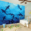 Shark Underwear Print Wall Sticker