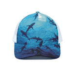 Shark Underwear Print White Mesh Trucker Cap