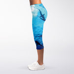 Shark Underwear Print Women's Capri Leggings