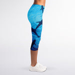 Shark Underwear Print Women's Capri Leggings