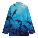 Shark Underwear Print Women's Cotton Blazer