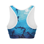 Shark Underwear Print Women's Sports Bra