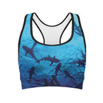 Shark Underwear Print Women's Sports Bra